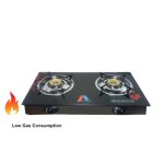 Low Gas Consumption Glass Table Top Cooker -2 Burner