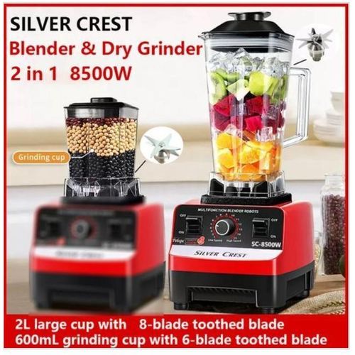 SILVER CREST 2L Industrial 10000W Food Crusher Blender With 2 Jar