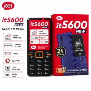 itel It5600 1800mAh, Wireless FM, Type-C Dual SIM Phone - Black