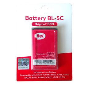 itel 1000mAh 3.7V BL-5C Original Rechargeable Lithium-ion Li-on Mobile Battery