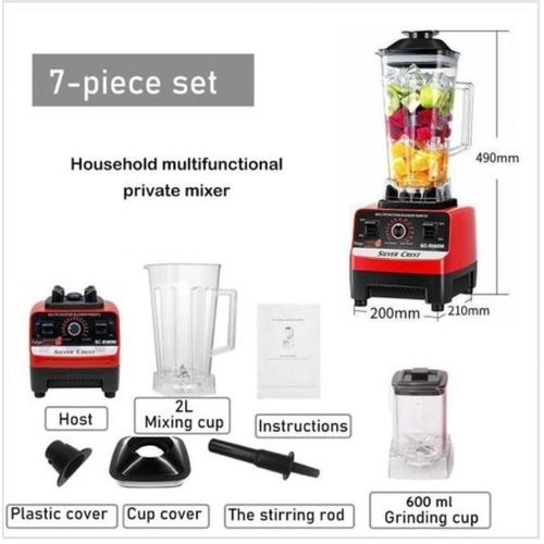 SILVER CREST 2L Industrial 10000W Food Crusher Blender With 2 Jar - Image 3
